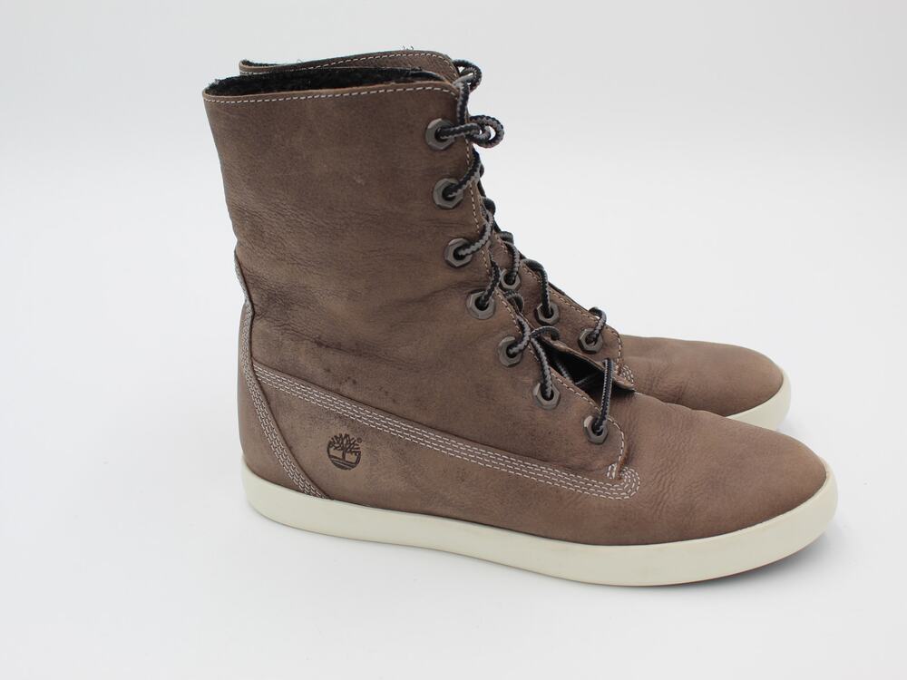 Timberland Boot Leather Womens 7.5 Brown Lace Up Work Lightweight Casual Outdoor